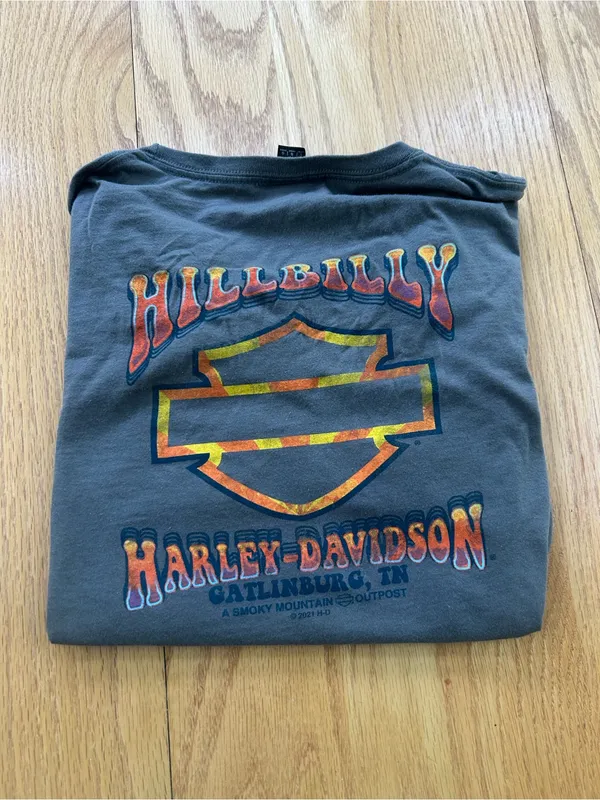 Hillbilly Harley-Davidson Women's Large 2021 Gatlinburg TN Graphic Tee Dog‎ - Image 9