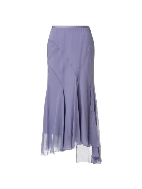 Polo Ralph Lauren Amla Midi Skirt in Lavender Purple 6 Womens Chiffon - Image 9