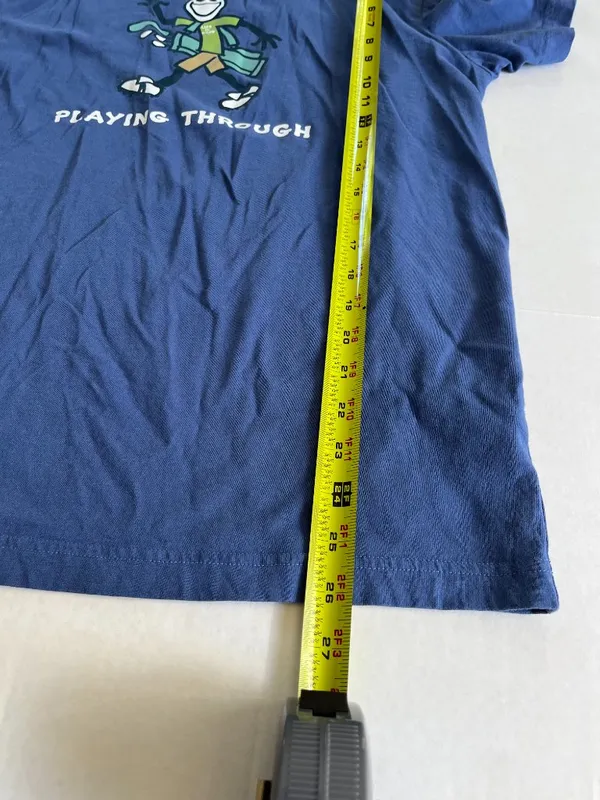 Life is Good Sz M Blue Short Sleeve Crusher Tee shirt pullover golf - Image 6