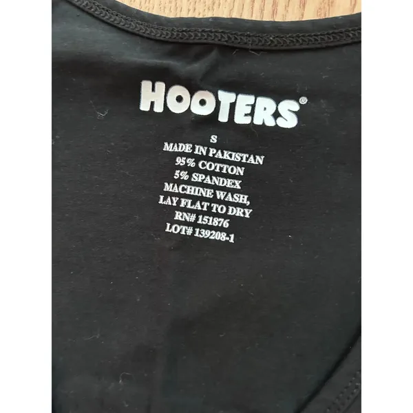 b20 New Women's Hooters Girl Uniform Vintage V-neck T-shirt Cotton Black Small - Image 6