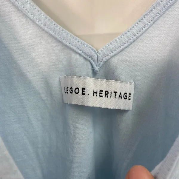 Legoe Heritage blue nursing v-neck maternity stretch sleeveless tank top cotton‎ - Image 5