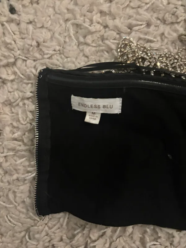Rhinestone Fringe Tube Top - Image 3