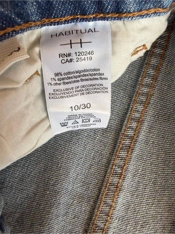 Habitual Ankle Cuff Wide Leg Jeans Size 10 - Image 6