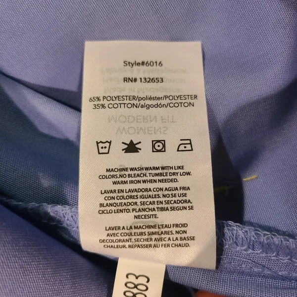 WonderWink Blue Scrub Top Size Small - Image 6