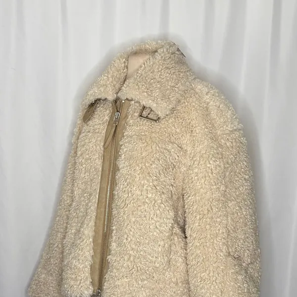 NWT!!‎ FREE PEOPLE Jolie Teddy Coat Faux Fur Oversized Bohemian Outdoors Medium - Image 7