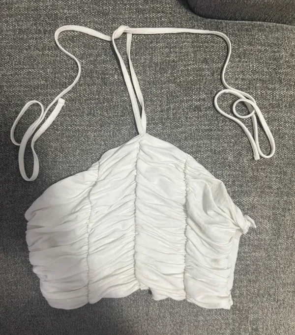 ZARA White Halter Top - Image 3