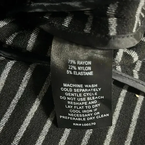 Sandro Studio blazer jacket black striped stretchy buttons petite medium‎ chic - Image 7