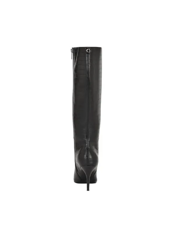 GUESS, Gressa3-Wc, Black boots crocodile print, 9.5 wide calf -new in box - Image 2