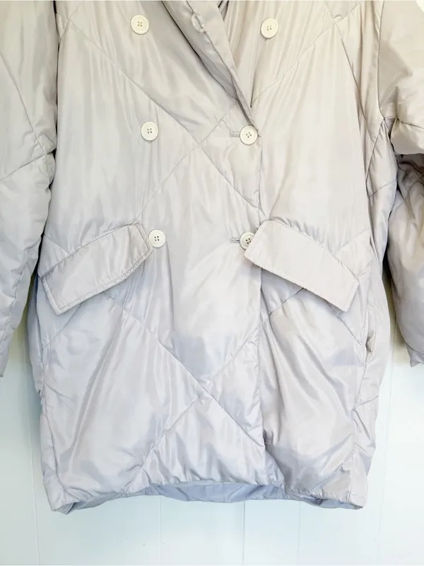 FREE PEOPLE Ella Puffa Puffer Jacket Mineral Dust - Image 4