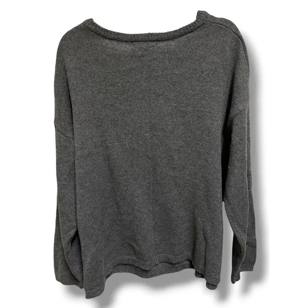 State of Mine Womens Pumpkin Graphic Sweater‎ Gray Orange XXL Fall Halloween New - Image 4