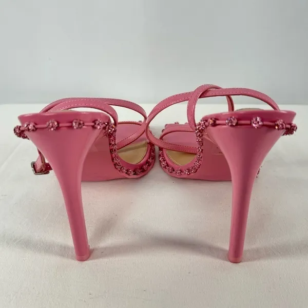 Steve Madden Zelle Square Toe‎ Rhinestone Heels in Pink Size 9 - Image 7