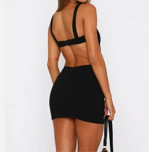 ✨White Fox Cutout Back Mini Sz Medium Dress✨ - Image 4