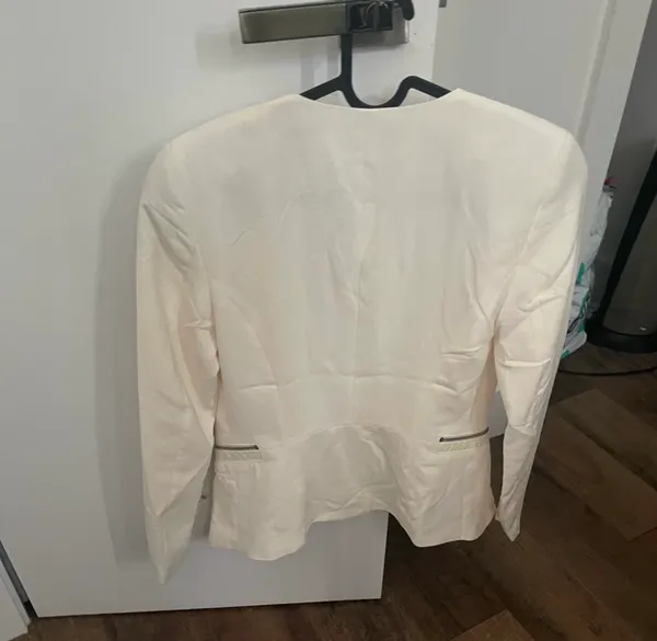 H&M NWT Cream Blazer Size 4 Fits XS/2 | Minimalist Jacket - Image 4