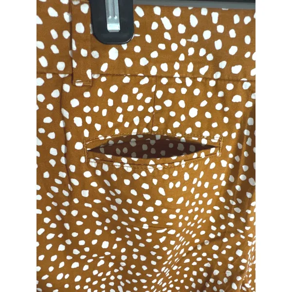 Ann Taylor LOFT Outlet Womens Rust Brown White Polka Dot Cotton Shorts Size 8‎ - Image 6