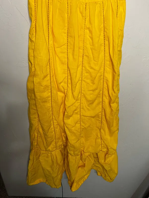 Maeve Arcadia Yellow Ruffled Spaghetti-Strap Tiered‎ Boho Maxi Dress - Image 6