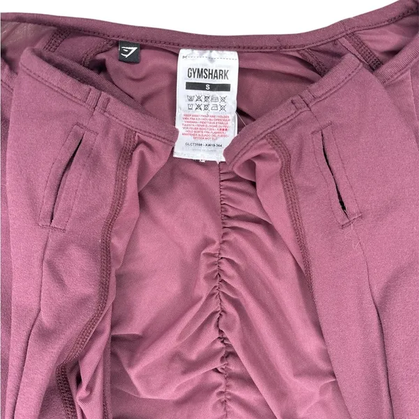 Gymshark Aura Ruched Mesh/Sheer Long Sleeve Crop Top - Image 7