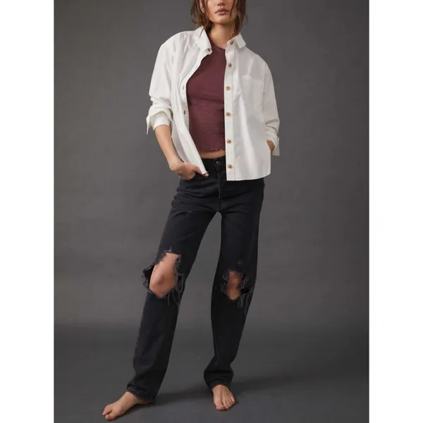 Free People The Lasso Jean / Washed Black - Image 2