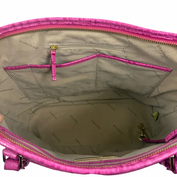 Brahmin Medium Asher Melbourne Tote Bag Shoulder Bag Pink - Image 12