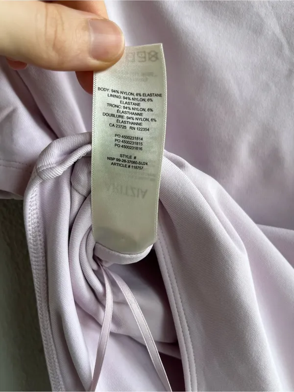 Aritzia Original Contour Manner Squareneck Bodysuit‎ Lilac Purple Size M - Image 9
