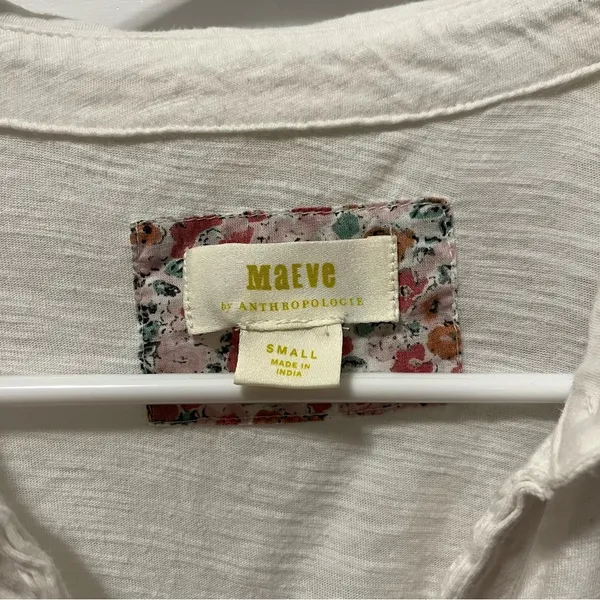 Anthropologie Maeve White Button Down Top - Image 5