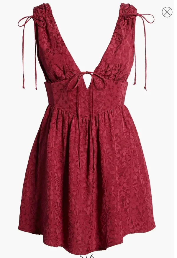 For Love & Lemons Janet Floral Jacquard Minidress - Image 3
