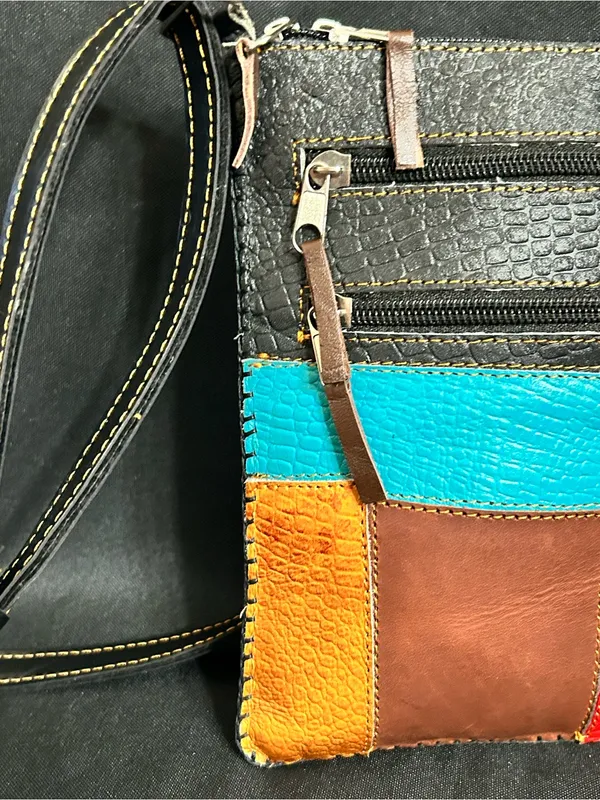 Vintage Multicolor Small Crossbody Purse Shoulder Bag - Image 6
