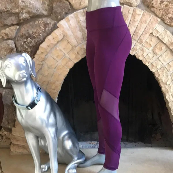 Victoria's Secret Knockout Purple Mesh High Waist Leggings Women's Size Small - Image 7