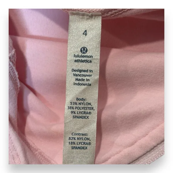 Lululemon Athletica Women Pink Track Jacket Sz 4 Hood‎ - Image 3