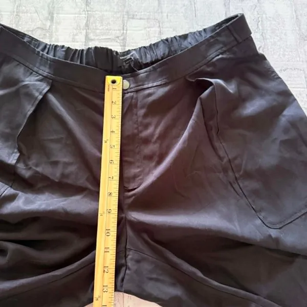 Banana Republic Tencel Wide Leg Pants Mid Rise Pleated Office Siren Trouser XL - Image 5