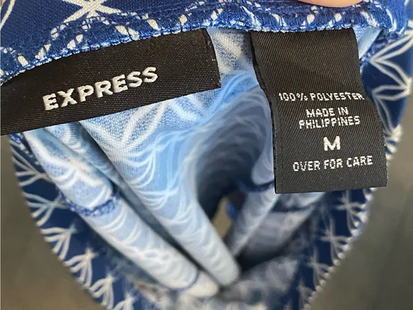 Express Vintage y2k twee Blue Patterned Skirt mini skirt 70s school girl vibes - Image 5