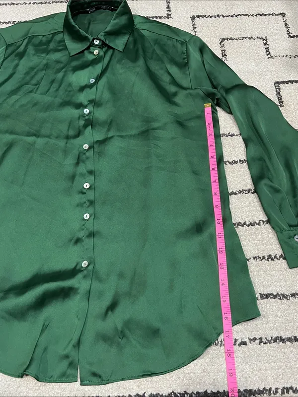 Zara Emerald Button-Down Shirt - Image 7