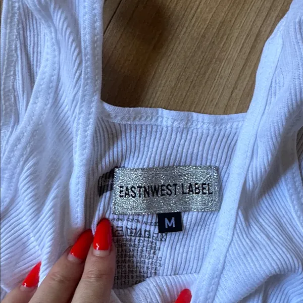 White cropped tank Size M - Image 2