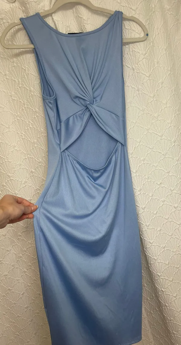 Cut Out Bodycon Dress Blue Size M - Image 2