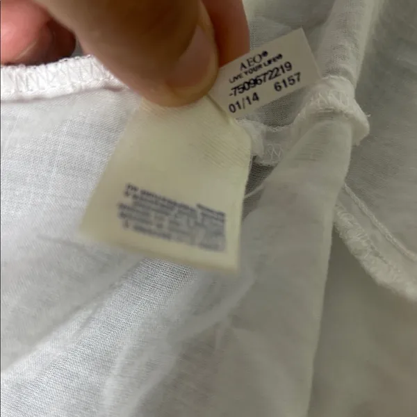 American Eagle Outfitters White Open-Front Top Swimsuit Cover Up Women's Size M - Image 5