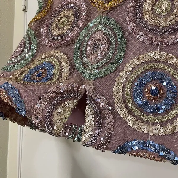 Anthropologie Corey Lynn calter Shimmer Sequins circle sleeveless top size xs - Image 7