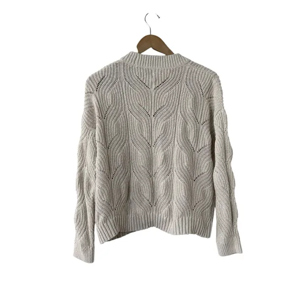 MADEWELL Hill View Cotton Button Down Cable Knit Cardigan Sweater - Image 4