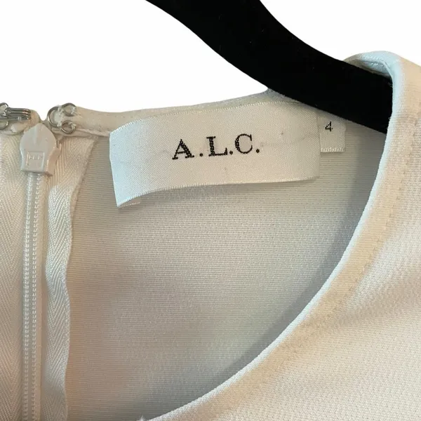 ALC Cassidy White Flounce Sleeve Mini Dress - Image 5