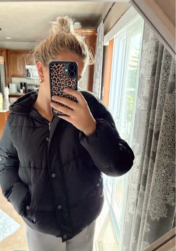 Black Puffer Jacket - Image 3