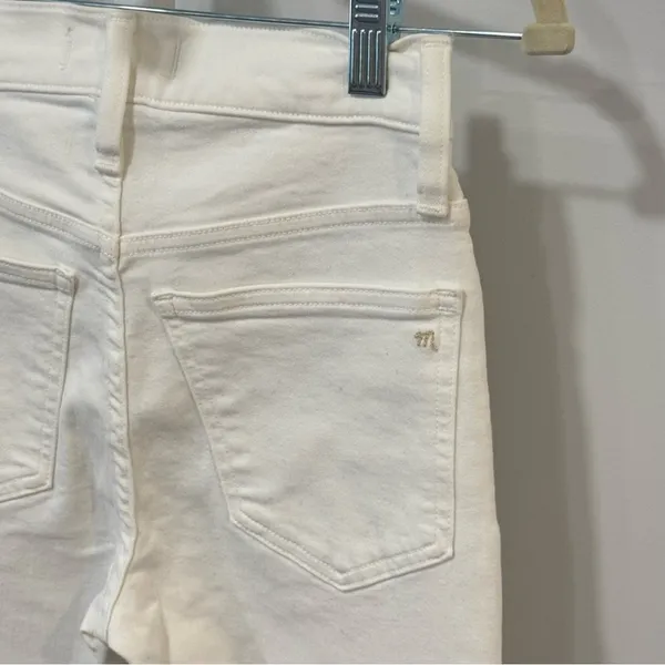 NWT Madewell Kick‎ Out Crop Jeans White Stretch Denim Jeans NI961 - Image 8