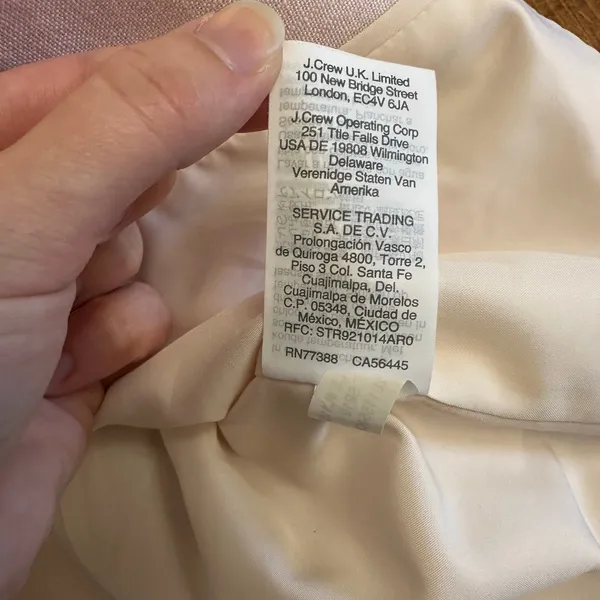 J. by J.Crew Women’s Linen Blazer Size 2 Light Pink One Button‎ Jacket L1150 - Image 10