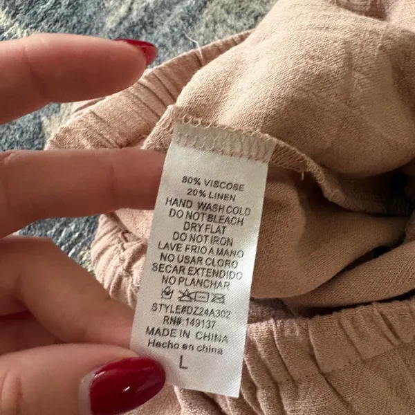 NWT Double Zero Breezy Linen Blend Slip On Skirt Size Large - Image 5