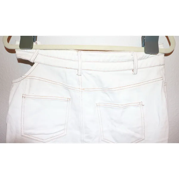 Steve Madden White Denim Cutout Mini Skirt - Image 8