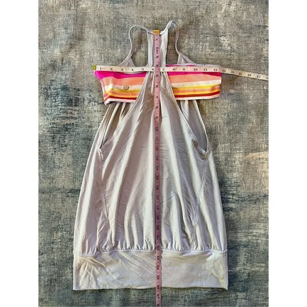 Lululemon No Limits Gray Pink Cool Breeze Groovy Stripe Multi Size 4 - Image 4