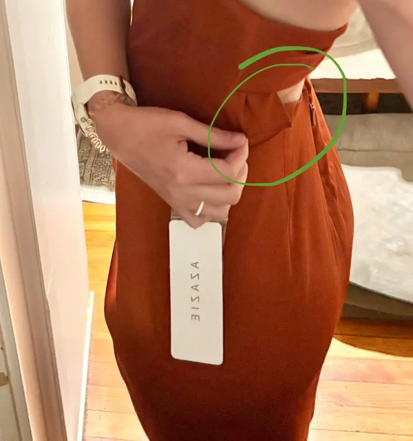 Azazie Burnt Orange Dress - Image 4