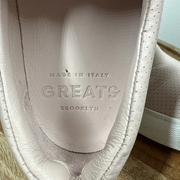 Greats The Wooster‎ Blush Perforated Pink Leather Slip On Shoes Womens Size 9.5 - Image 12
