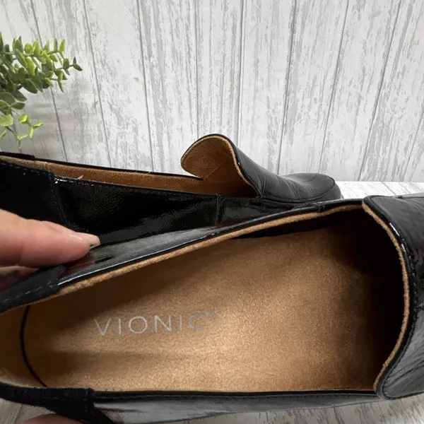Vionic Kensley Womens 8.5 M Black Leather Slip On Loafers Comfort EU 39 - Image 5