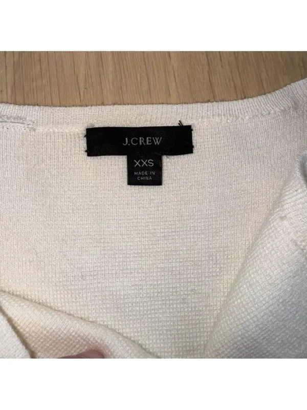 J. Crew Cream Long Cardigan Sweater Size XXS - Image 2