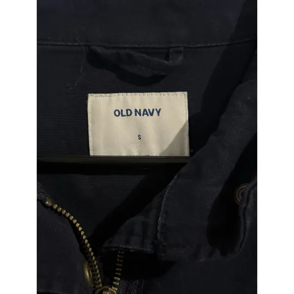 Old Navy Women's Military Cargo Utility Jacket Navy Blue Size‎ S Grunge Army - Image 5