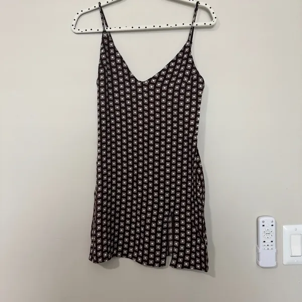 Reformation Marlowe Sleeveless Brown Slip Dress In Palladio XS - Image 3