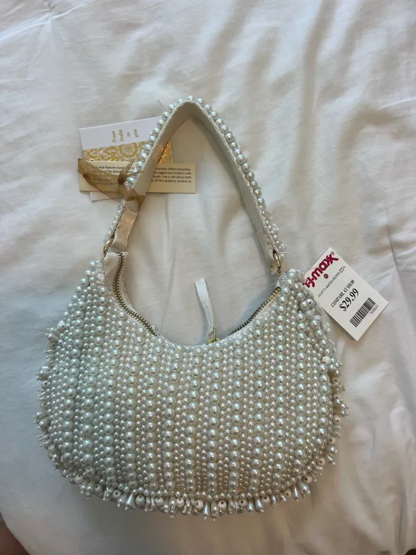 Beaded Bag White - Image 2